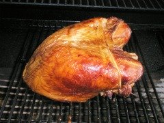  Smoked turkey in five easy steps.